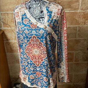Women's Multicolor Paisley Top